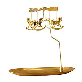 2X Candle Holder -Rotating  Tea Light Holder Stand Horse