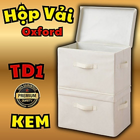 [Loại Xịn - Xuất Khẩu] Bộ 2c Hộp Vải Đựng Đồ Đa Năng TD1 – Túi Vải Đựng Quần Áo Chăn Màn Phong Cách Thụy Điển Sang Trọng, Lịch Sự – Hàng Chính Hãng
