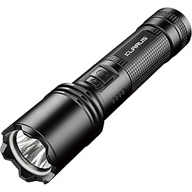 1 mảnh có thể sạc lại Đèn túi chiến thuật của quân đội Đèn pin EP10 V2 1000 Lumens Pocket LED LED USB để cắm trại, màu đen ngoài trời