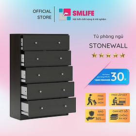Tủ đựng quần áo phòng ngủ SMLIFE Stonewall