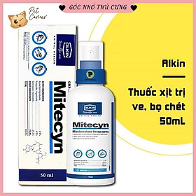 Xịt ve rận, ghẻ ngứa, viêm da cho chó mèo Mitecyn 50ml