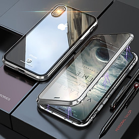 Front + Back Tempered Glass 360 Full Magnetic Case for iPhone X XS MAX XR