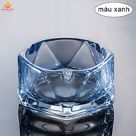 Gạt tàn thủy tinh thiết kế sang trọng  hình dạng nét kim cương màu sắc sáng bóng lấp lánh