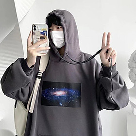 Áo Hoodie UNISEX Mỏng Dáng Rộng In Họa Tiết Galaxy Thời Trang