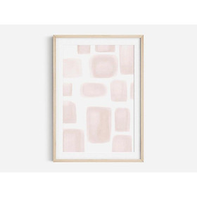 Tranh treo tường | Tranh nghệ thuật trừu tượng - Salmon Pink Wall Art, Modern Minimalist Art Print, Neutral Print