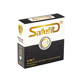 Bao cao su safefit 4 in 1 hộp 3 cái