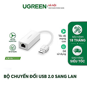 Mua Cáp USB to Lan 2.0 cho Macbook  pc  laptop hỗ trợ Ethernet 10/100 Mbps chính hãng Ugreen 20253 hàng chính hãng