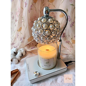 Mua Đèn Đốt Nến Thơm Đế Trắng/Đen - Điều chỉnh ĐỘ CAO  điều chỉnh ĐỘ SÁNG - Đốt nến Yankee BBW phong cách Hàn Quốc lãng mạn