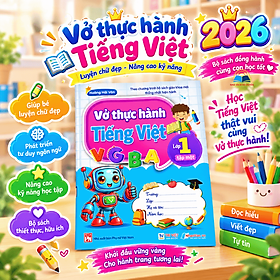 Sách Tham Khảo - Bộ 2 Cuốn Vở Thực Hành Tiếng Việt Lớp 1 Tập 1 và Tập 2 - Luyện Chữ Đẹp, Phát Triển Kỹ Năng 2026