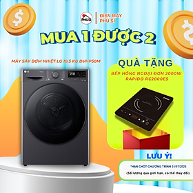 Máy Sấy Bơm Nhiệt LG Inverter 10.5 Kg DVHP50M - Hàng chính hãng - Giao HCM và 1 số tỉnh thành