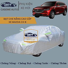 Bạt phủ xe ô tô tráng nhôm cao cấp dành cho xe MAZDA CX-8, 3 lớp chống nóng, chống thấm, chống bụi - Hàng Chính Hãng