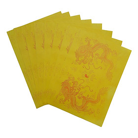 Giấy In Sớ Việt Lạc rồng chầu GISOVL029 a3 DL60 nền vàng