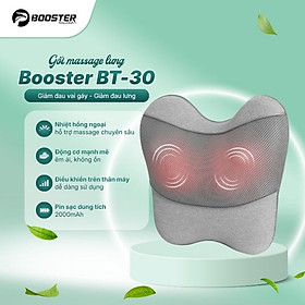 Gối massage lưng, cổ vai gáy Booster Boluojun BT-30 - Massage hồng ngoại, chuyên sâu 4D