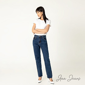 Quần jean ống đứng nữ lưng cao classic straight Aaa Jeans