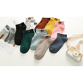 Set 5 Đôi Tất Gấu Nữ Cổ Ngắn Chất Đẹp