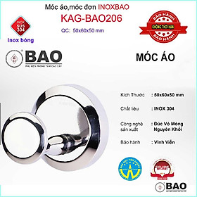 Mua Móc treo đồ cao cấp Inox Bảo KAG-BAO206  móc áo đơn Inox SUS304 dùng khách sạn căn hộ cao cấp