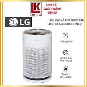 Máy lọc không khí LG Puricare 360 Hit AS60GHCG0, màu nâu, lọc bụi mịn PM0.01, kháng khuẩn 99.9%, - Hàng chính hãng