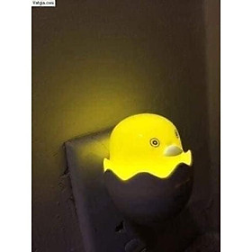 Đèn ngủ cảm ứng trứng gà con màu vàng đáng yêu