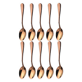 10x Teaspoons Stainless Steel Spoons Coffee Tea Spoon Teaspoon Rose Gold