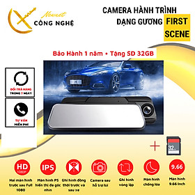 Mua Camera Hình Trình Dạng Gương Màn Hình HD (Full Màn Hình 9.66in) - Tặng Kèm Thẻ Nhớ 32G