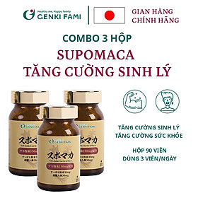 Combo 3 hộp Tăng cường sinh lý sức khỏe Nam giới Supomaca Genki Fami Nhật