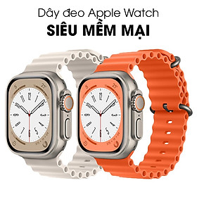 Mua Dây đeo đồng hồ silicone siêu mềm mại dành cho Apple Watch 49mm 44mm 40mm 45mm 41mm 42mm 38mm 49 44 45 mm Ultra 8 7 6 3 se 8 siêu nhẹ Handtown - Hàng chính hãng
