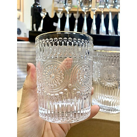 BPPJ LY THỦY TINH HOA VĂN COMBO 3 LY(VIỀN VÀNG,KO VIỀN)_AVN0224