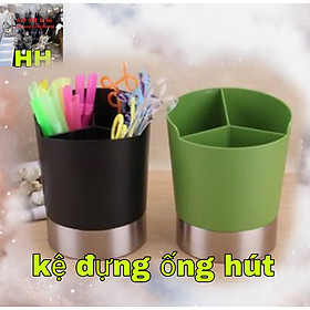 Mua Dụng cụ khay hộp cốc cắm ống hút  thìa tròn 3 ngăn/Dụng cụ quầy bar