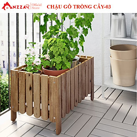 Chậu gỗ trồng cây, hoa, chậu chữ nhật trồng cây ban công-03