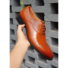 Giày Oxford Nam Da Bò M590.2 Trẻ Trung Cao Cấp (Màu Nâu)