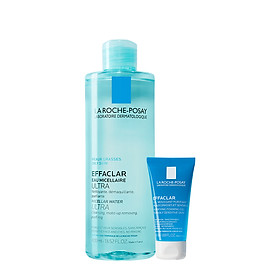 Bộ sản phẩm nước tẩy trang làm sạch sâu giàu khoáng dành cho da dầu mụn La Roche Posay Effaclar Micellar Water Oily Skin