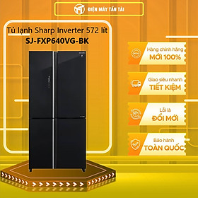 Tủ lạnh Sharp Inverter 572 lít SJ-FXP640VG-BK - Hàng Chính Hãng - Chỉ Giao HCM
