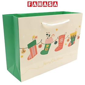 Túi Giấy Đựng Quà Noel 28 x 22 cm - Greenwood 36