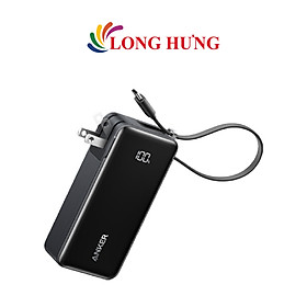Sạc dự phòng kiêm cốc sạc Anker Zolo Power Bank Fusion 3 in 1 Built-in USB-C Cable 30W 10000mAh A1637 - Hàng chính hãng