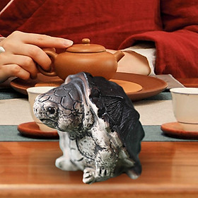 Miniature Snapping Turtle Statue Tea Pet Figurine Tea Pet Ornament Desk Creative Tea Decoration Tea Accessories for Tea House