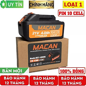 Pin Máy Khoan 21V MACAN 10 CELL dung lượng cao chân pin phổ thông