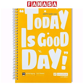Sổ Lò Xo Bìa Mềm Today Is Good Day B5 - Kẻ Ô Vuông - 120 Trang 100gsm - futurebook LM810 -0 - Màu Vàng