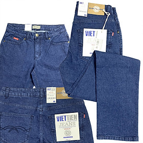 Viettien - Quần Jeans nam 6R7101 phom dáng Regular may rộng màu xanh đậm