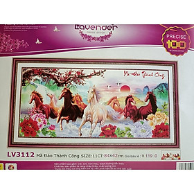 Tranh thêu chữ thập Mã đáo thành công 222979-100x50cm