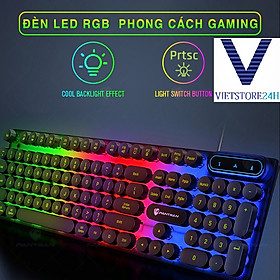Mua Bàn phím máy tính gaming giả cơ PANTSAN PK100 có dây nút tròn Led 7 màu cực đẹp