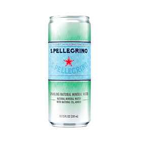 Nước Khoáng Có Ga Sparkling Natural Mineral Water San Pellegrino - Lon 330ml -