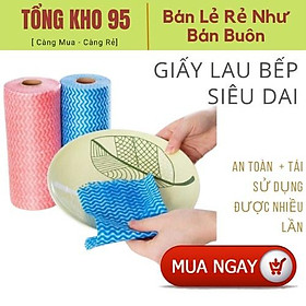 Mua Cuộn giấy lau bếp đa năng siêu dai 50 tờ tái sử dụng được nhiều lần.