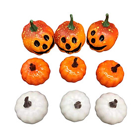 Artificial Pumpkins Vegetable Model Halloween Ornaments Halloween Supplies Lifelike Lovely Stackable for Farmhouse Festival