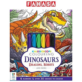 Sách ngoại văn: Kaleidoscope Colouring - Dinosaurs Dragons Robots & More