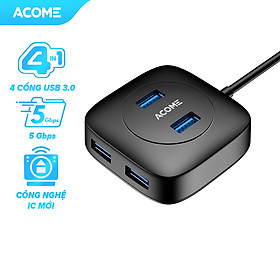 Mua HUB USB 3.0 ACOME AH300  Bộ chuyển đổi 4in1 Tốc độ truyền tải cao Công nghệ IC mới - Hàng Chính Hãng