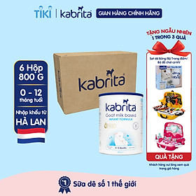 [DATE T2/25] Thùng 6 lon Sữa dê Kabrita số 1 cho trẻ từ 0 -12 tháng - Lon 800g