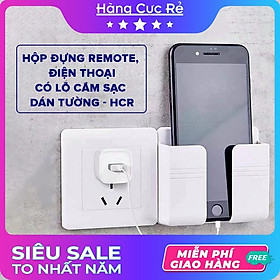 Mua Hộp đựng dán tường Freeship Kệ để remote  điều khiển tivi  điều hòa  điện thoại 2IN1 HCR - hàng loại 1