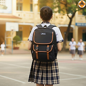 Balo học sinh nữ trung học cao cấp Xbags Clever – Balo học sinh nhiều ngăn chống nước, phong cách trẻ trung cá tính cho đi học đi chơi Xb 3105