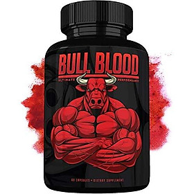Bull Blood Male Pills - Enlargement Booster for Men - Increase Size, Strength, Stamina - Energy, Mood, Endurance Boost - All Natural Performance Enhancing Supplement - 60 Capsules - Made in USA