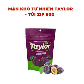 Mận khô Taylor Prunes Naturally Tự Nhiên Giảm Táo Bón Cho Bé Mẹ Bầu Không Hạt Không Thêm Đường 50g